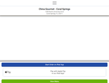 Tablet Screenshot of chinagourmetcoralsprings.com